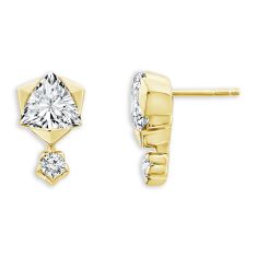 ASTERLY by REEDS ECONIC 3/4ctw Trillion Shape Lab Grown Diamond Gold Vermeil Earrings