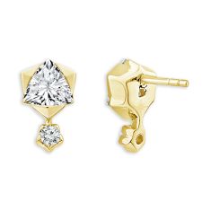 ASTERLY by REEDS ECONIC 3/4ctw Trillion Shape Lab Grown Diamond Gold Vermeil Earrings