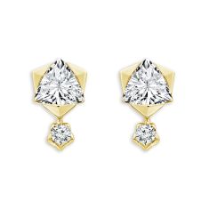 ASTERLY by REEDS ECONIC 3/4ctw Trillion Shape Lab Grown Diamond Gold Vermeil Earrings 1