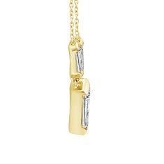 ASTERLY by REEDS ECONIC 1ctw Tie Shape Step-Cut Lab Grown Diamond Gold Vermeil Pendant Necklace