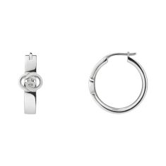 Gucci Sterling Silver Interlocking Hoop Earrings 1