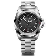 Victorinox I.N.O.X Quartz Black Dial Stainless Steel Watch 41mm - 242030