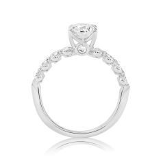 2 1/3ctw Oval Diamond 18k White Gold Engagement Ring