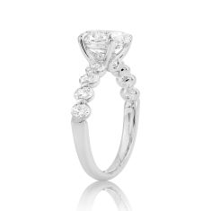2 1/3ctw Oval Diamond 18k White Gold Engagement Ring