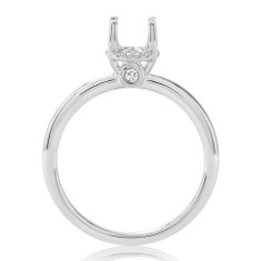 1/10ctw Diamond Halo 18k White Gold Engagement Ring Setting