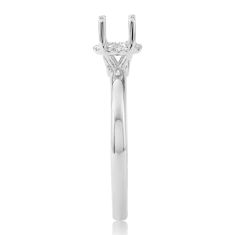 1/10ctw Diamond Halo 18k White Gold Engagement Ring Setting