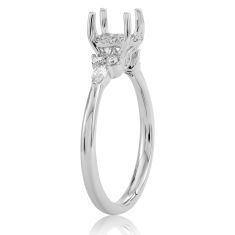 1/3ctw Marquise Diamond Oval Halo 18k White Gold Engagement Ring Setting