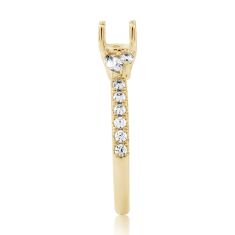 1/2ctw Marquise and Round Diamond 18k Yellow Gold Engagement Ring Setting