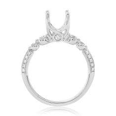 1/2ctw Diamond 18k White Gold Engagement Ring Setting