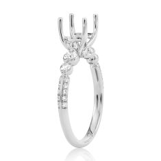 1/2ctw Diamond 18k White Gold Engagement Ring Setting