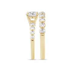 2 1/2ctw Round Diamond 18k Yellow Gold Engagement and Wedding Ring Bridal Set