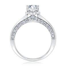 1 1/2ctw Round Lab Grown Diamond 14k White Gold Engagement Ring