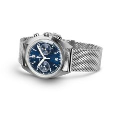 Hamilton Khaki Aviation Pilot Pioneer Mechanical Chrono Blue Dial Stainless Steel Watch 40mm - H76409140