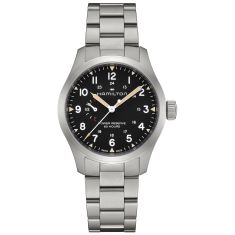 Hamilton Khaki Field Mechanical Power Reserve Black Dial Stainless Steel Watch 40mm - H69509130 1