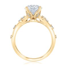 2 3/8ctw ECONIC Star Round Lab Grown Diamond 14k Yellow Gold Scattered Engagement Ring