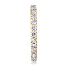 1ctw Round Diamond 14k Yellow Gold Eternity Wedding Band - Size 6.5