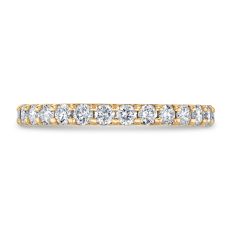 1ctw Round Diamond 14k Yellow Gold Eternity Wedding Band - Size 6.5