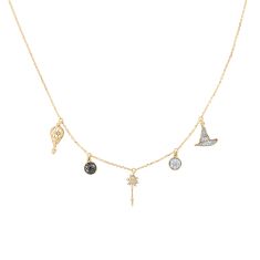 Wicked 1/3ctw Black Diamond and Diamond Gold Vermeil Oz Icons Necklace 1