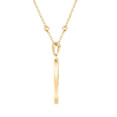 Wicked Glinda Created Pink Sapphire and Created White Sapphire Gold Vermeil Moon Pendant Necklace