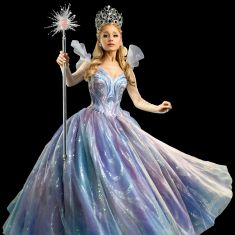 Wicked Glinda Created White Sapphire and Created Pink Sapphire Tennis Necklace