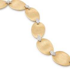 Marco Bicego 18k Yellow Gold Collar Necklace with Diamond Accents - Lunaria Collection