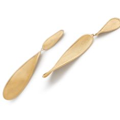 Marco Bicego 18k Yellow Gold Large Double Drop Earrings - Lunaria Collection