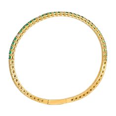 Le Vian® Costa Smeralda Emeralds™ 1/4ctw Nude Diamonds™ 14k Honey Gold™ Bangle Bracelet