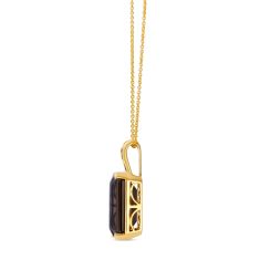 Le Vian® Chocolate Quartz® and Chocolate Diamonds® 14k Honey Gold® Pendant Necklace