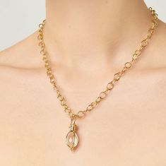 Temple St. Clair 18k Yellow Gold Small Original Rock Crystal Amulet