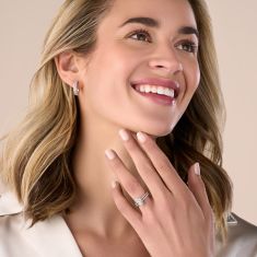 Sylvie 1/3ctw Diamond Oval Cut Classic 14k White Gold Engagement Ring Setting - Maryam