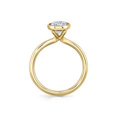 Sylvie Oval Cut Bezel Set 14k Yellow Gold Engagement Ring Setting - Cliodhna