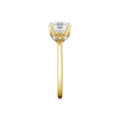 Sylvie Tulira 1/4ctw Diamond Solitaire Marquise Petal Prong 14k Yellow Gold Engagement Ring Setting - Chrys