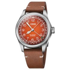 Oris X Cervo Volante Burnt Maple Orange Dial Brown Leather Strap Watch 40mm - 01 754 7785 4068-Set 1
