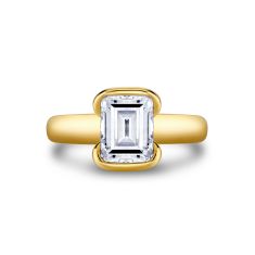 Sylvie Shell Solitaire 14k Yellow Gold Engagement Ring Setting - Aureline