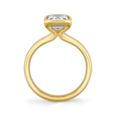 Sylvie Shell Solitaire 14k Yellow Gold Engagement Ring Setting - Aureline