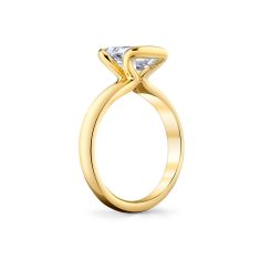 Sylvie Shell Solitaire 14k Yellow Gold Engagement Ring Setting - Aureline