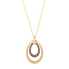 Le Vian® Desert Diamonds 1/3ctw 14k Honey Gold™ Oval Pendant Necklace 1