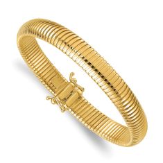 14k Yellow Gold 8.4mm Omega Chain Bracelet 1