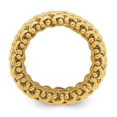 14k Yellow Gold 9.5mm Mesh Ring - Size 7.5