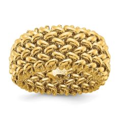 14k Yellow Gold 9.5mm Mesh Ring - Size 7.5 14k Yellow Gold 9.5mm Mesh Ring - Size 7.5