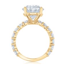 10ctw Oval Lab Grown Diamond 14k Yellow Gold Engagement Ring