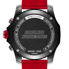 Breitling Professional Endurance Pro 44 Carolina Hurricanes Red Rubber Strap Watch 44mm - X823101M1B1S1