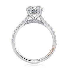 A.JAFFE 3/8ctw Diamond Quilts® Band 14k White Gold Engagement Ring Setting