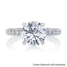 A.JAFFE 3/8ctw Diamond Quilts® Band 14k White Gold Engagement Ring Setting A.JAFFE 3/8ctw Diamond Quilts® Band 14k White Gold Engagement Ring Setting