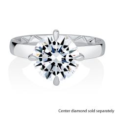A.JAFFE Classics 1/15ctw Diamond Hidden Halo 14k White Gold Engagement Ring Setting A.JAFFE Classics 1/15ctw Diamond Hidden Halo 14k White Gold Engagement Ring Setting