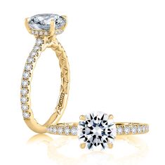 A.JAFFE 1 1/4ctw Diamond Quilts® Band 14k Yellow Gold Engagement Ring Setting