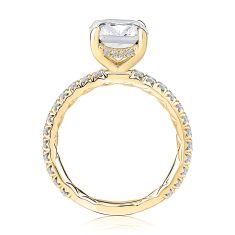 A.JAFFE 5/8ctw Diamond Hidden Halo Quilts® Interior 14k Yellow Gold Engagement Ring Setting