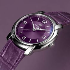 Breitling Lady Premier Automatic 36 Aubergine Purple Dial Leather Strap Watch 36mm - A10310121Q1P1