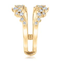 1/2ctw Diamond 14k Yellow Gold Ring Guard - Embrace Collection