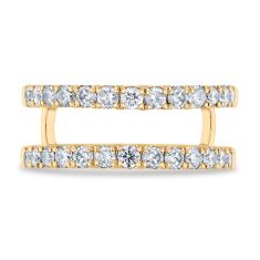 1ctw Diamond 14k Yellow Gold Ring Guard - Embrace Collection